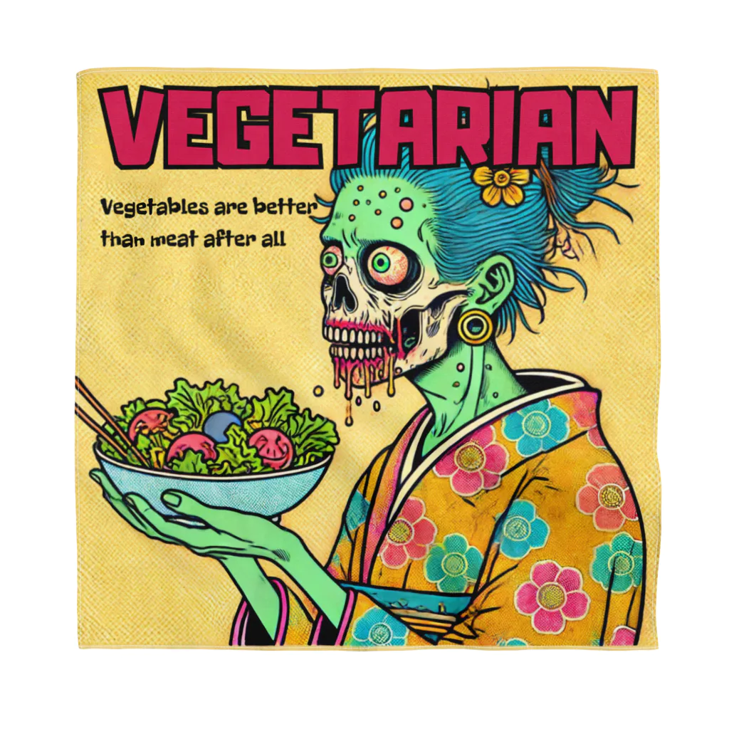 UKIYO-E_POP_by_convert_worksのZOMBIE_VEGETARIAN Bandana