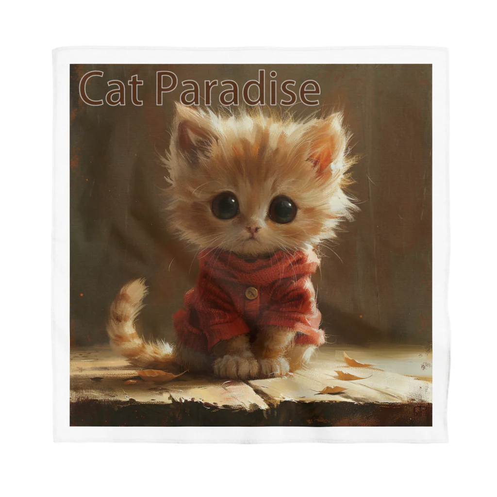 Cat_Paradise70の赤いセーターの子猫🐈Kitten in red sweater Bandana