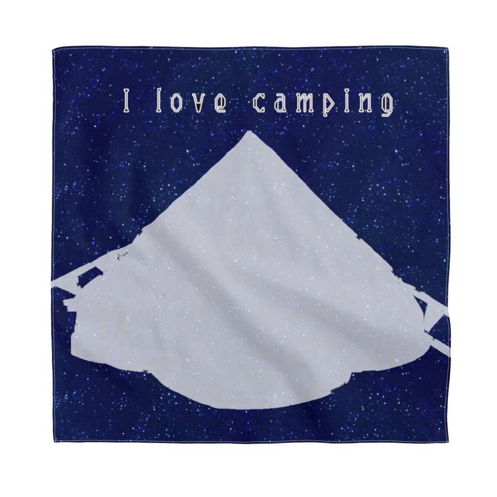 みつまめこshopのI love camping バンダナ