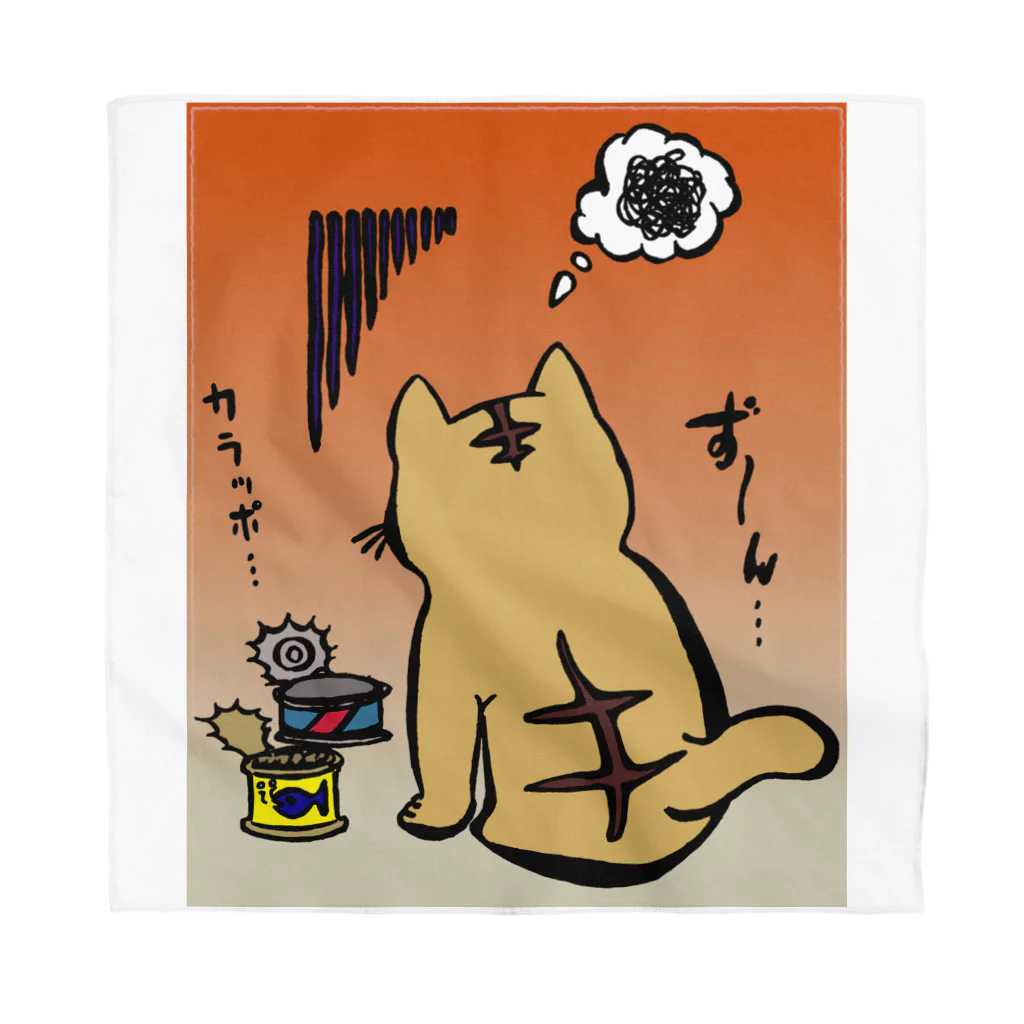 気ままに創作　よろず堂のどんよりねこ　いろどり Bandana