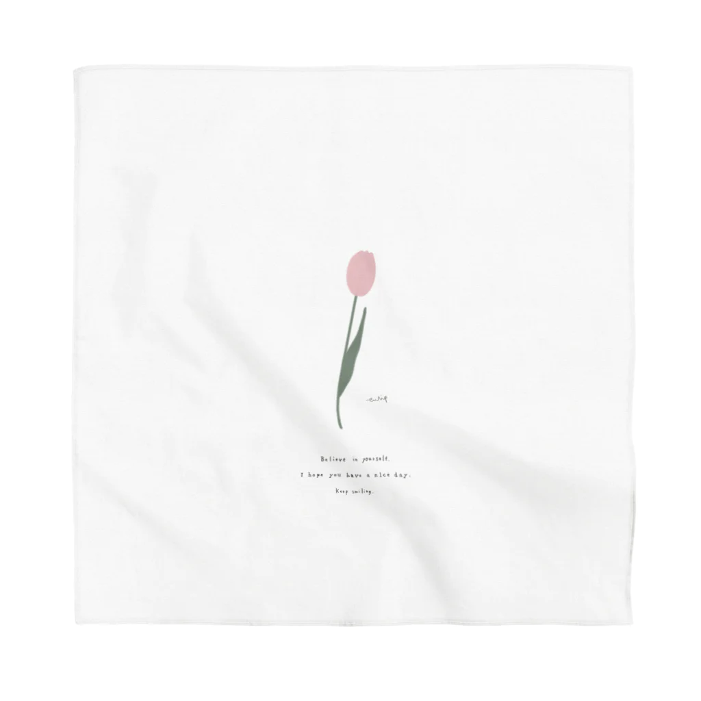 rilybiiの pink tulip message Bandana