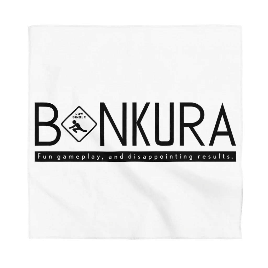 アリーヴェデルチャンネルSHOPのBONKURA TYPO BLK バンダナ