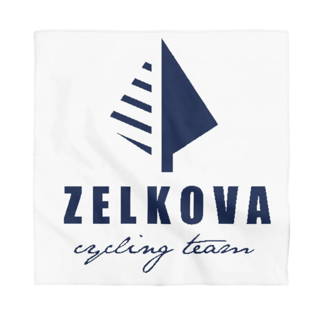 ZELKOVA cycling teamのZELKOVA LOGO navy  バンダナ