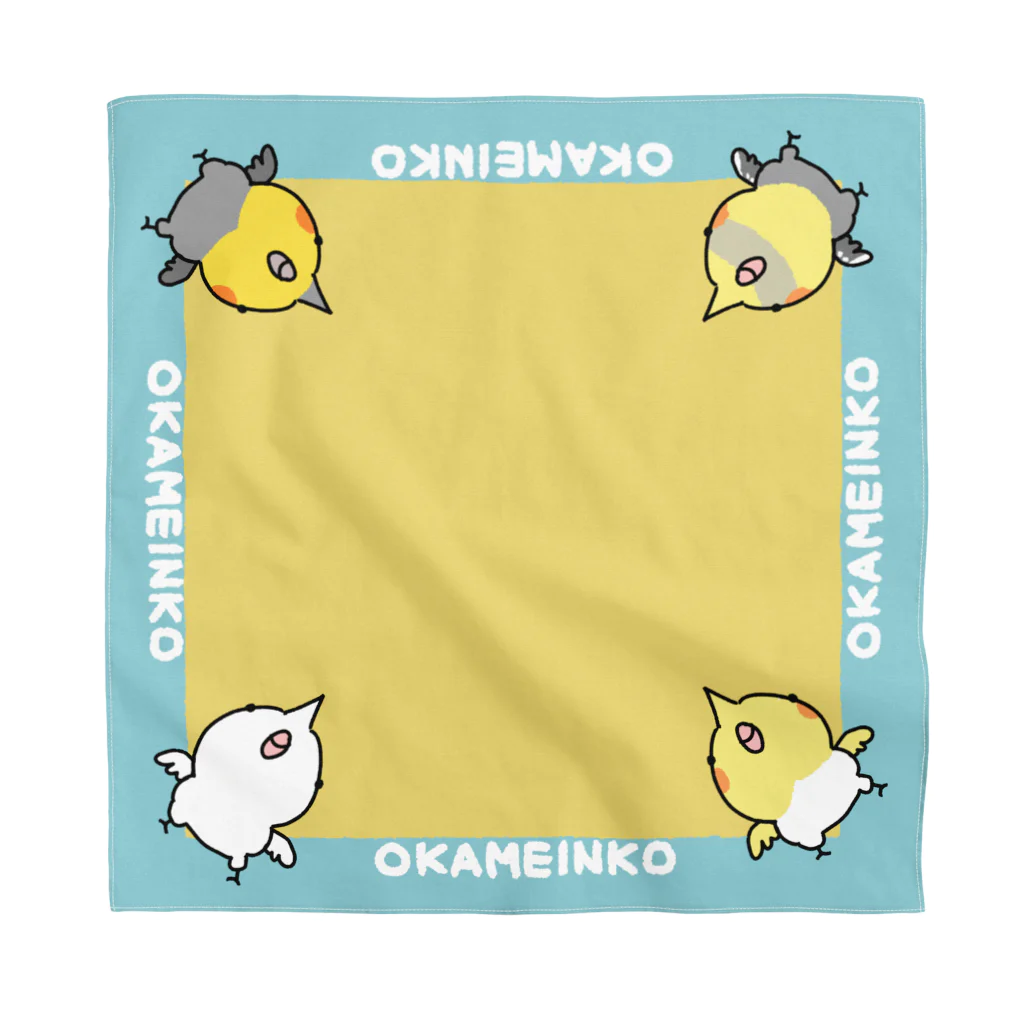 うめだのグッズショップのオカメインコ集まれ〜！パールver Bandana