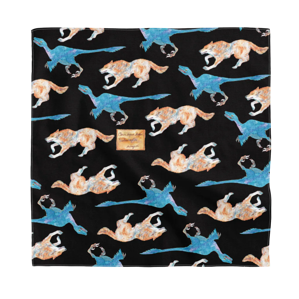 made blueのWolf and Velociraptor Bandana