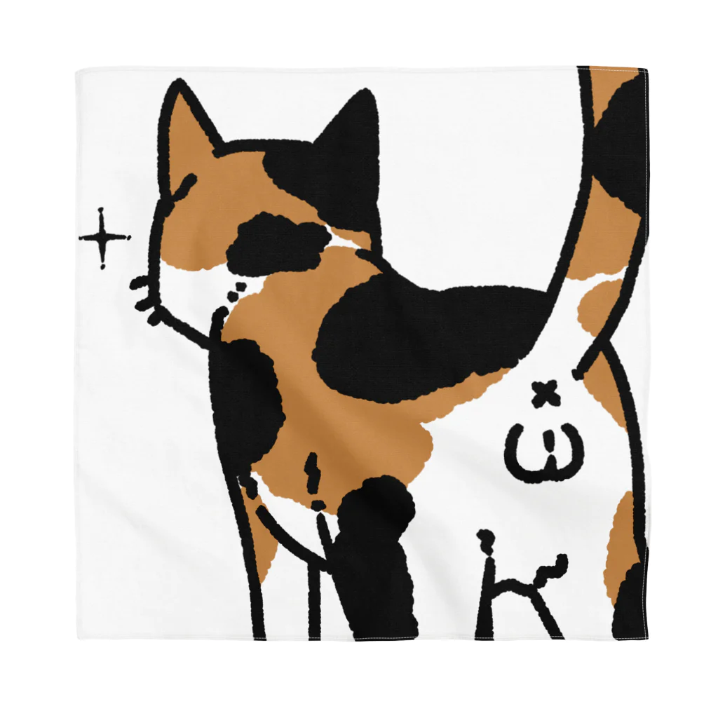 Riotoのねこけつω（三毛猫、アップ） Bandana