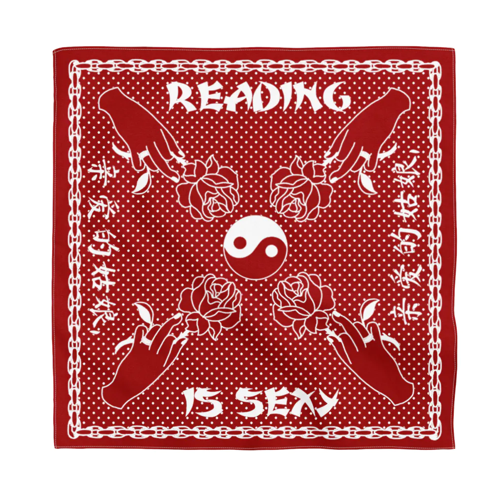 ITSUMItalkstoreのreading is sexy RED Bandana