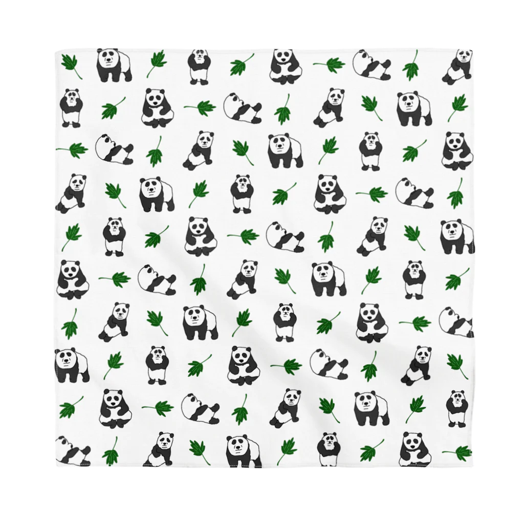 ゆるいイラストのアイテム - イラストレーターハセガワのパンダと笹 Bandana