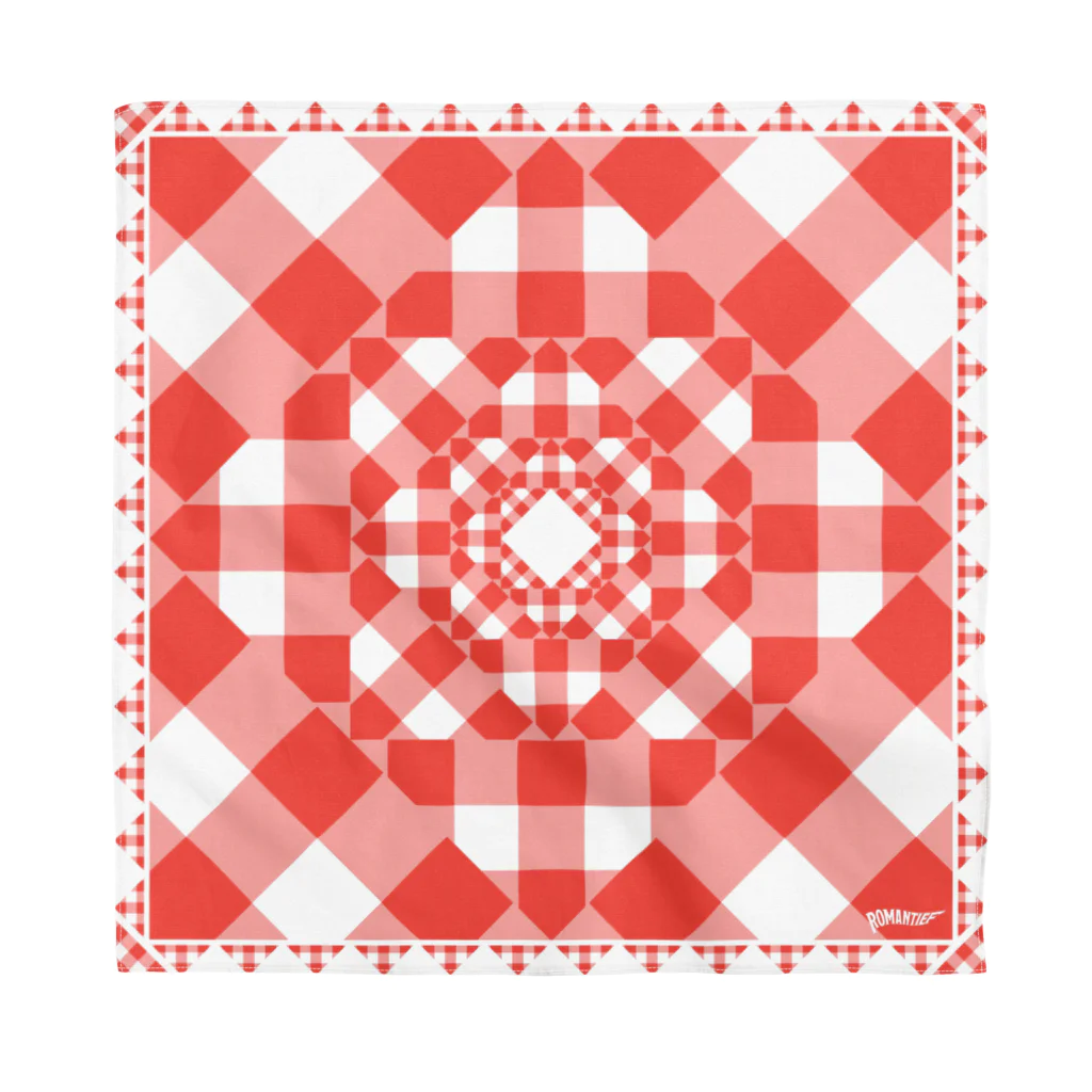 ROMANTIEFのGingham mandala Bandana