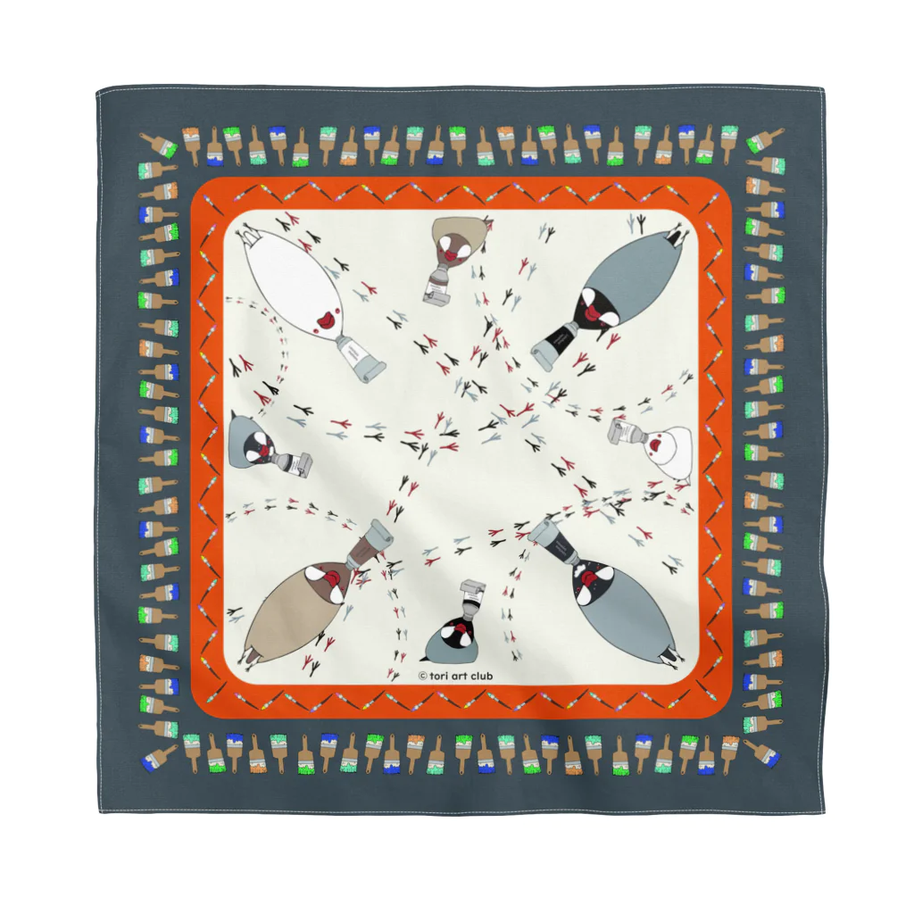 鳥美術部のトリ絵の具　文鳥セット Bandana