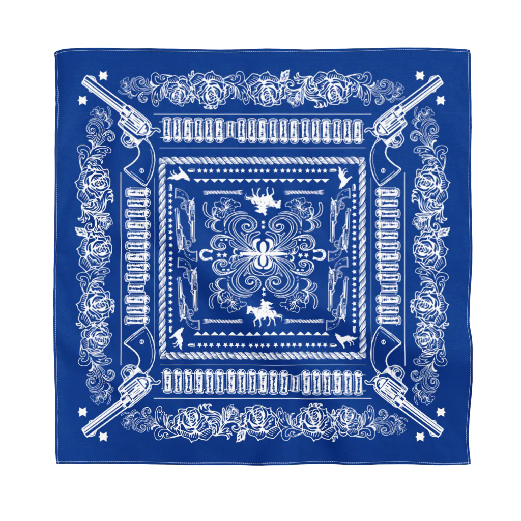 Hiroya_artsのウエスタン2ビビッドブルー Bandana