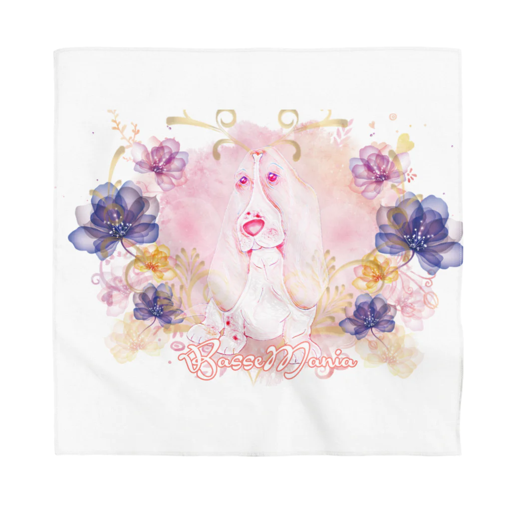 zommyのBassetMANIA luxuryFlower シリーズ バンダナ