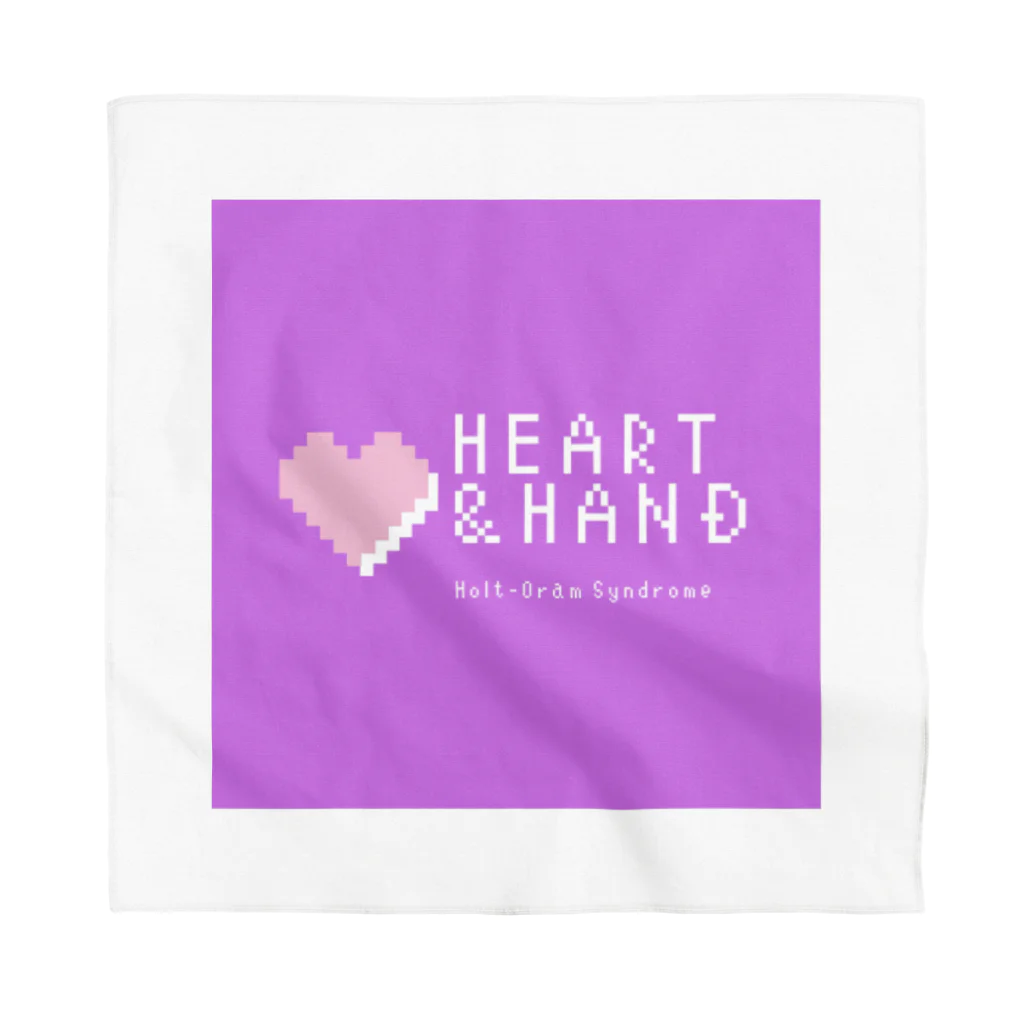 ハート&ハンドのHeart & Hand のパープルオリジナルアイテム バンダナ