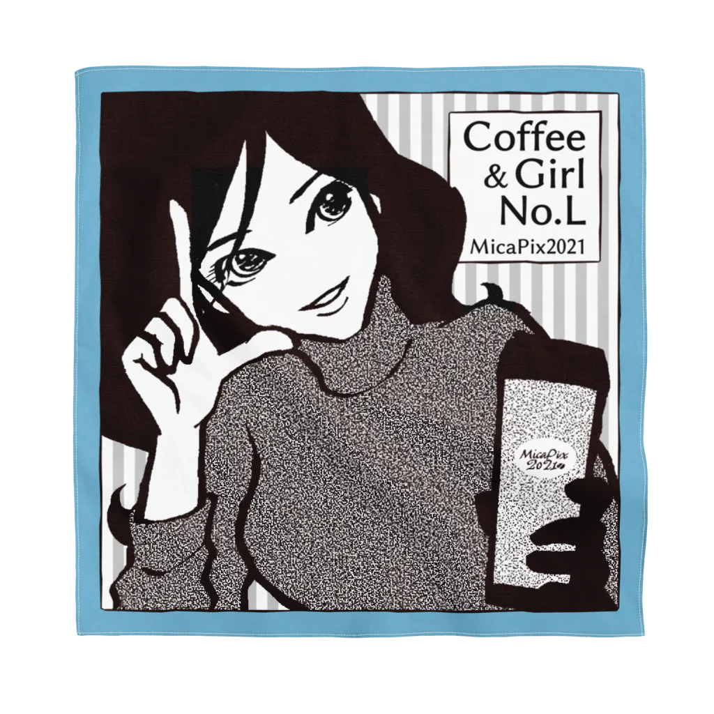 MicaPix/SUZURI店のCoffee＆Girl "No.L" バンダナ