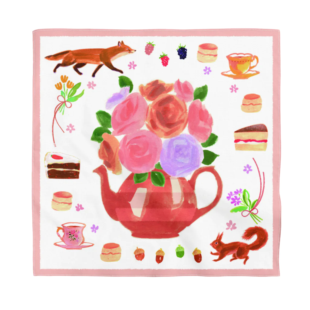 ogura kyoko illustrationのTea Time Bandana