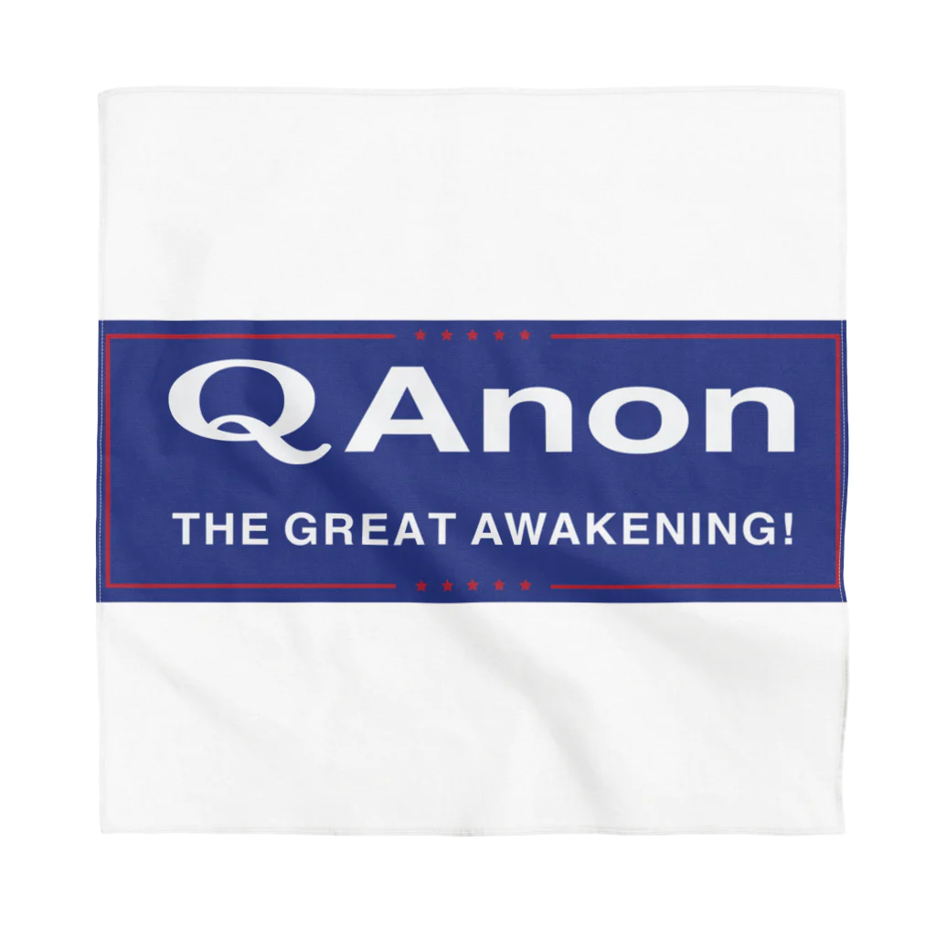 DRIPPEDのQAnon THE GREAT AWAKENING! 白ロゴ バンダナ