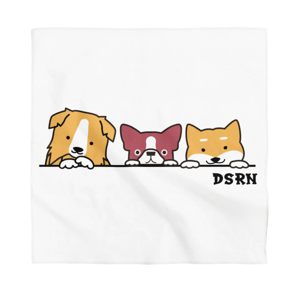 DSRN shopの仲良しの三匹犬 バンダナ