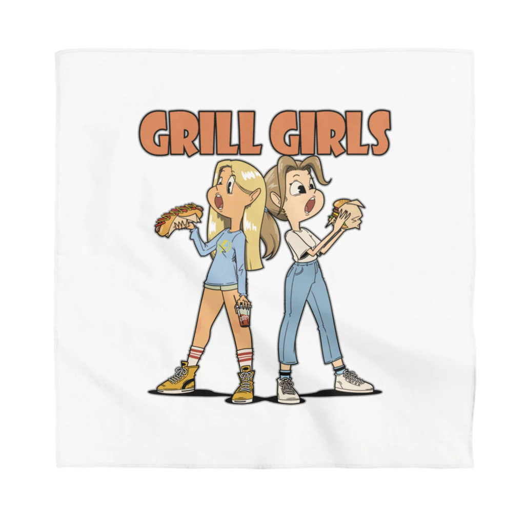 nidan-illustrationの"grill girls" Bandana