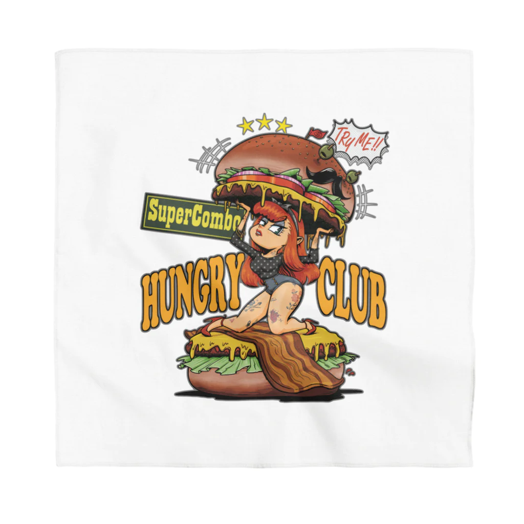 nidan-illustrationの"HUNGRY CLUB" バンダナ