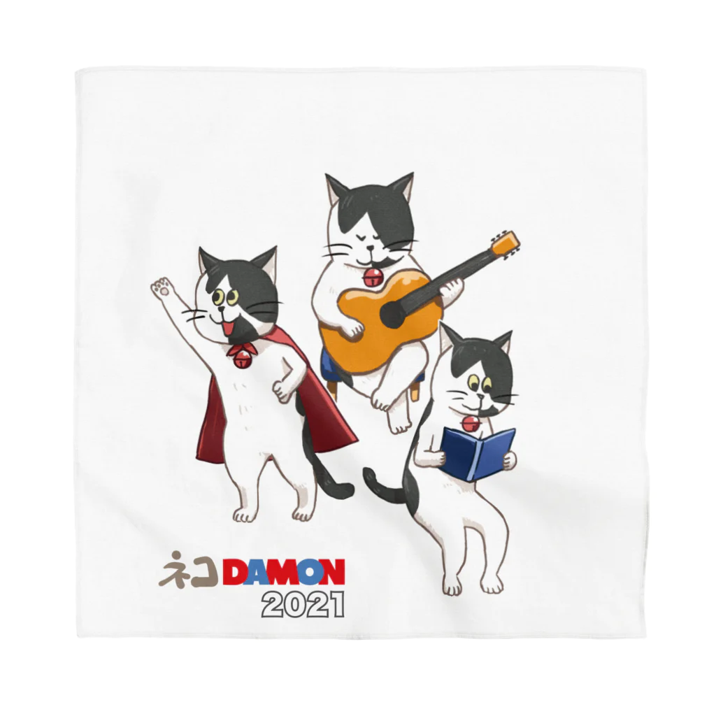 ネコＤＡＭＯＮ2023グッズだよ(=^・^=)のロクちゃんズ バンダナ