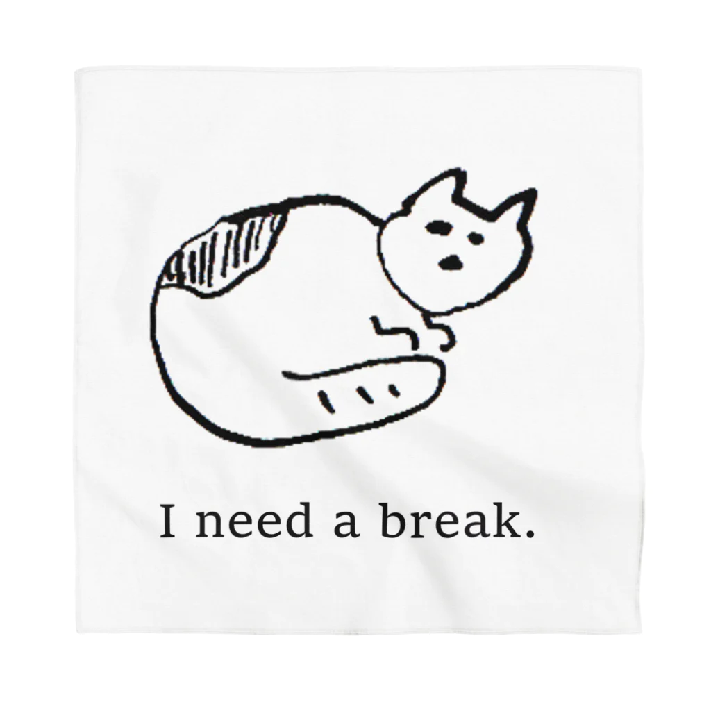 よこづな文庫のI need a break. バンダナ