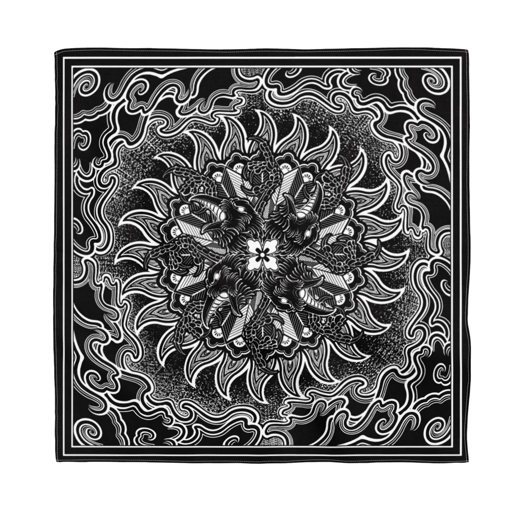 Y's Ink Works Official Shop at suzuriの八咫烏バンダナ(ホワイト) Bandana