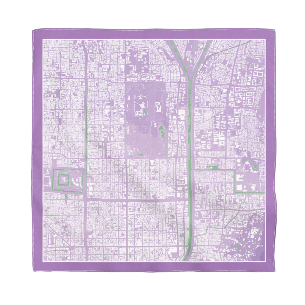 まちゆく風呂敷の京都のminiまちゆく風呂敷 バンダナ