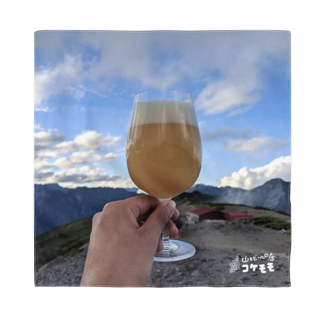 山とビールの店コケモモの山ビール　蝶ヶ岳テント場×HAZY IPA バンダナ