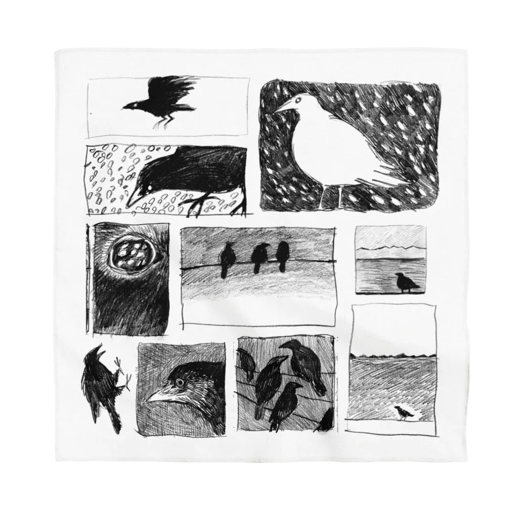 yawarakanezumiのカラスたち Bandana