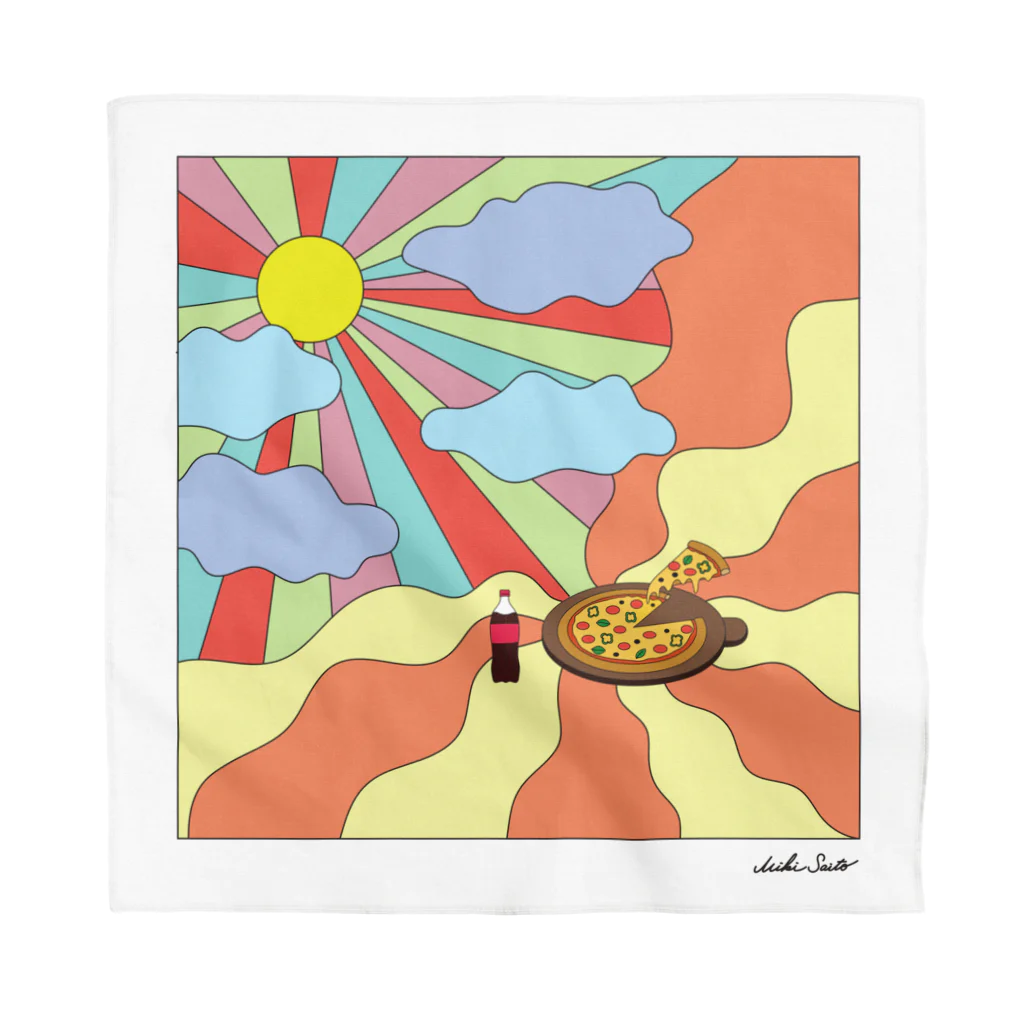 Beagle & Bearのpizza party day Bandana