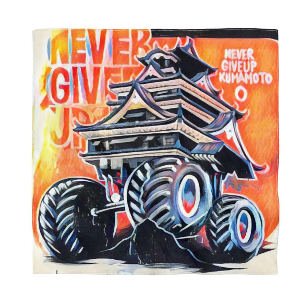 Mobile Gift Shop のnever give up KUMAMOTO  バンダナ