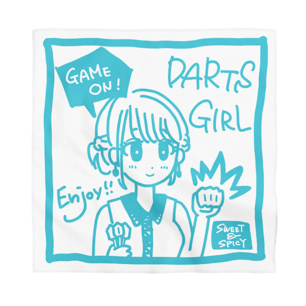 SWEET＆SPICY 【 すいすぱ 】ダーツのGAME ON!　【SWEET LIGHTBLUE】 Bandana