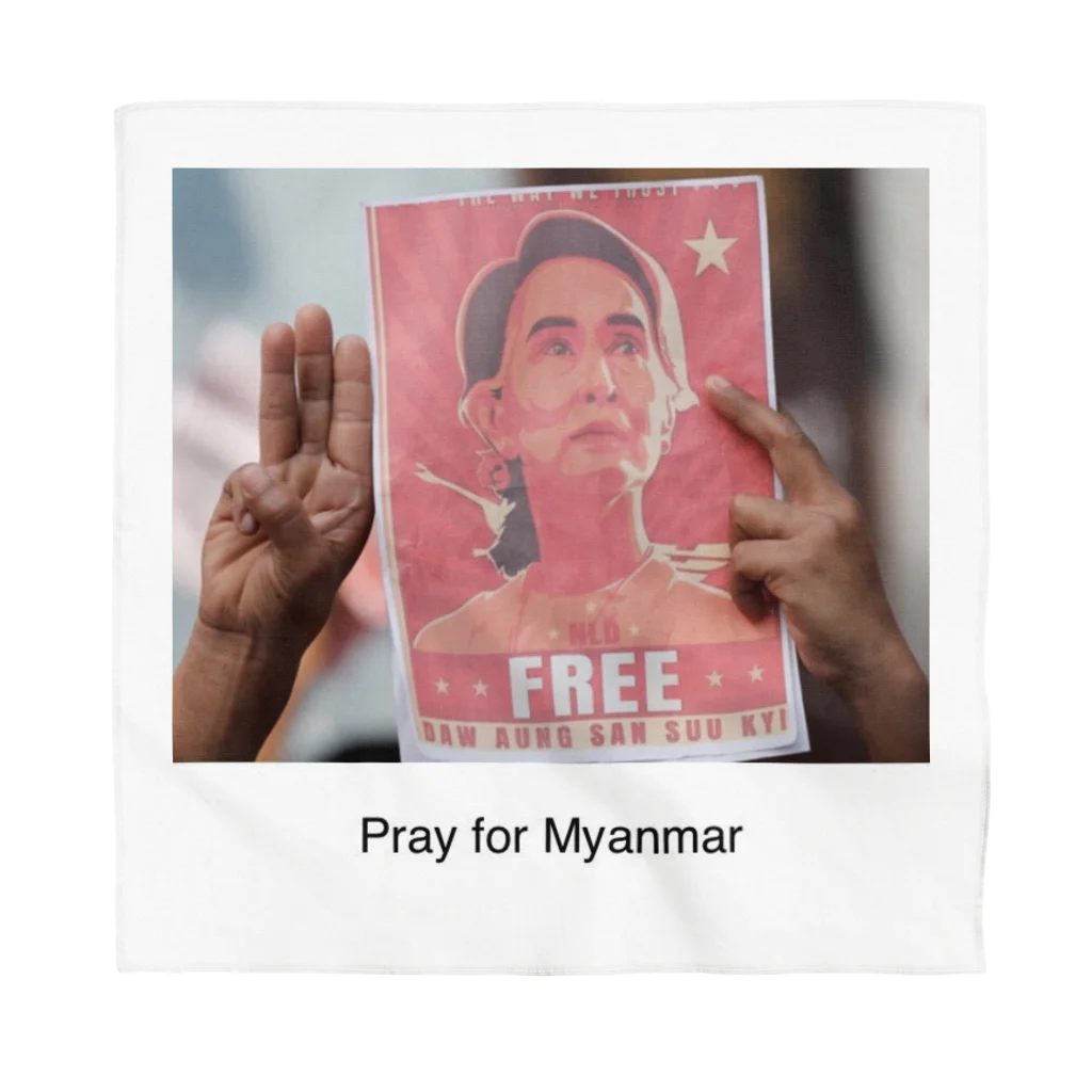 kuro_kominkaのPray for Myanmar  Bandana