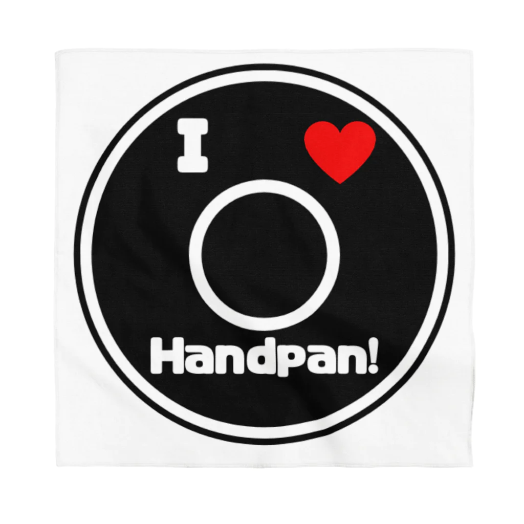 0965 brandのI ❤️ handPan  バンダナ