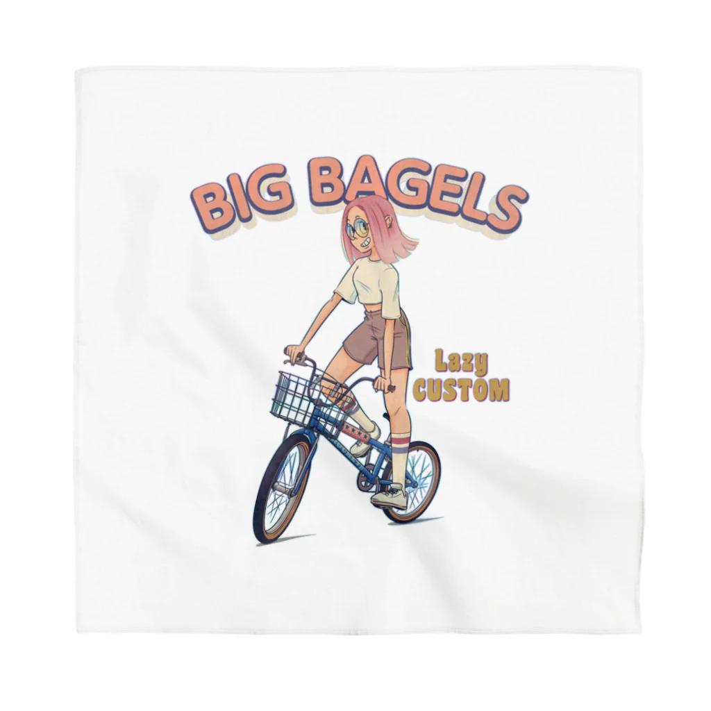 nidan-illustrationの"big bagels" バンダナ