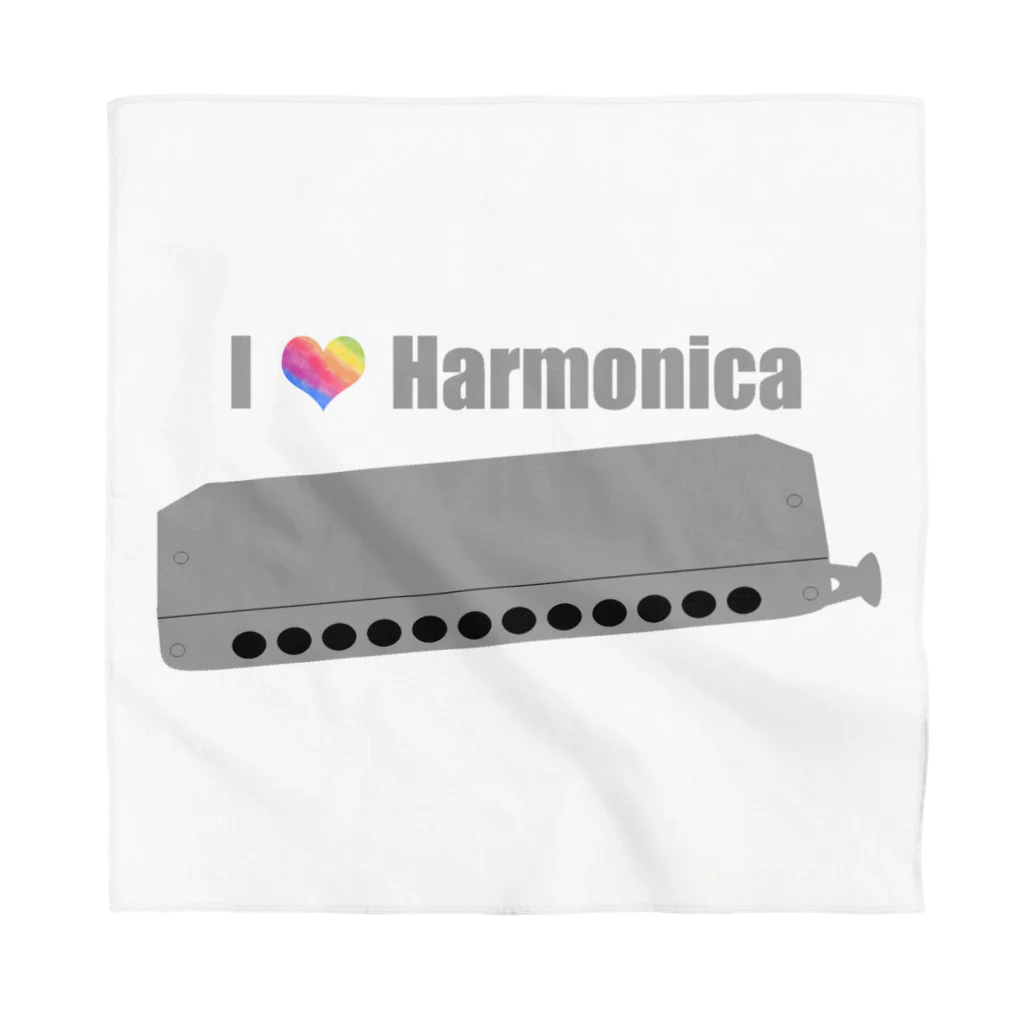 北村サユリハーモニカ教室のI ♥ Harmonica（北村ハーモニカ教室） バンダナ