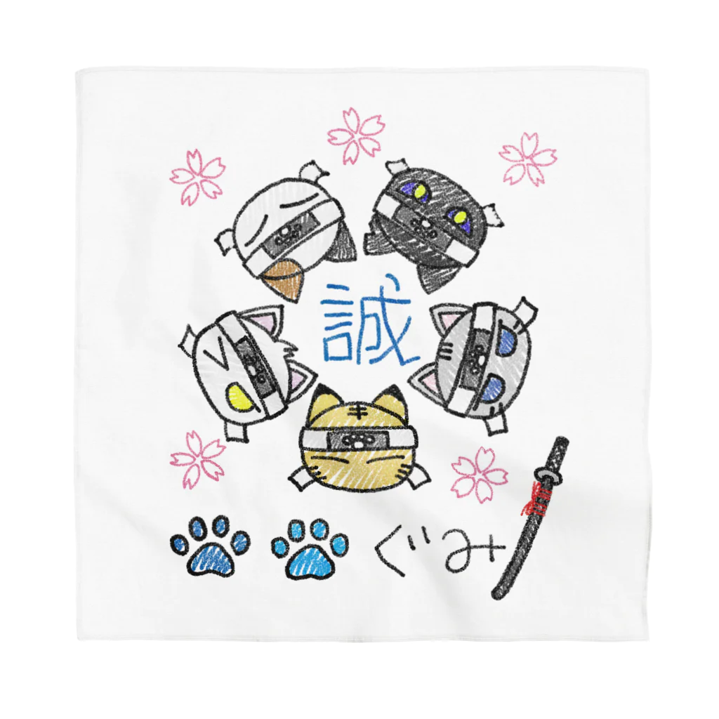 にゃーにゃー組@LINEスタンプ＊絵文字販売中！のにゃーにゃー組＊らくがきにゃ！ Bandana