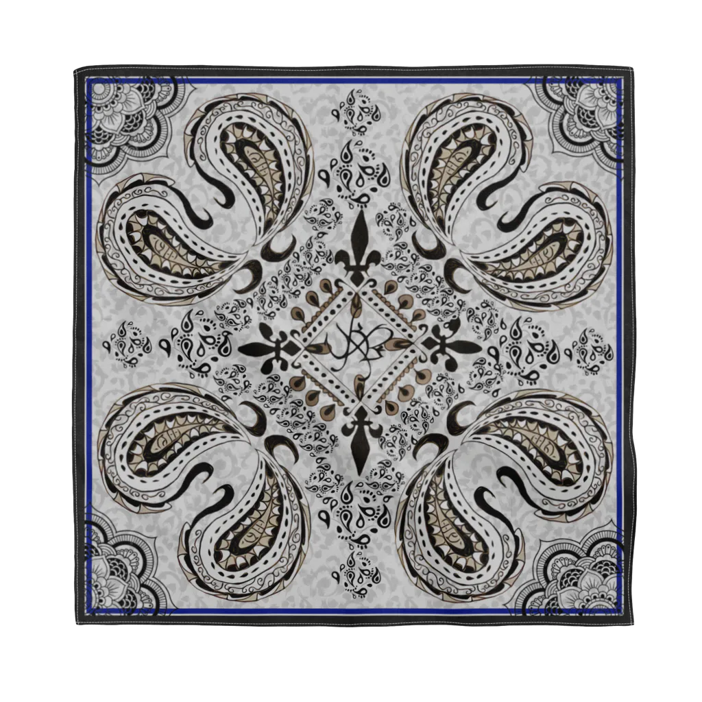 YKN'Sのcharity paisley scarf dark ver. Bandana