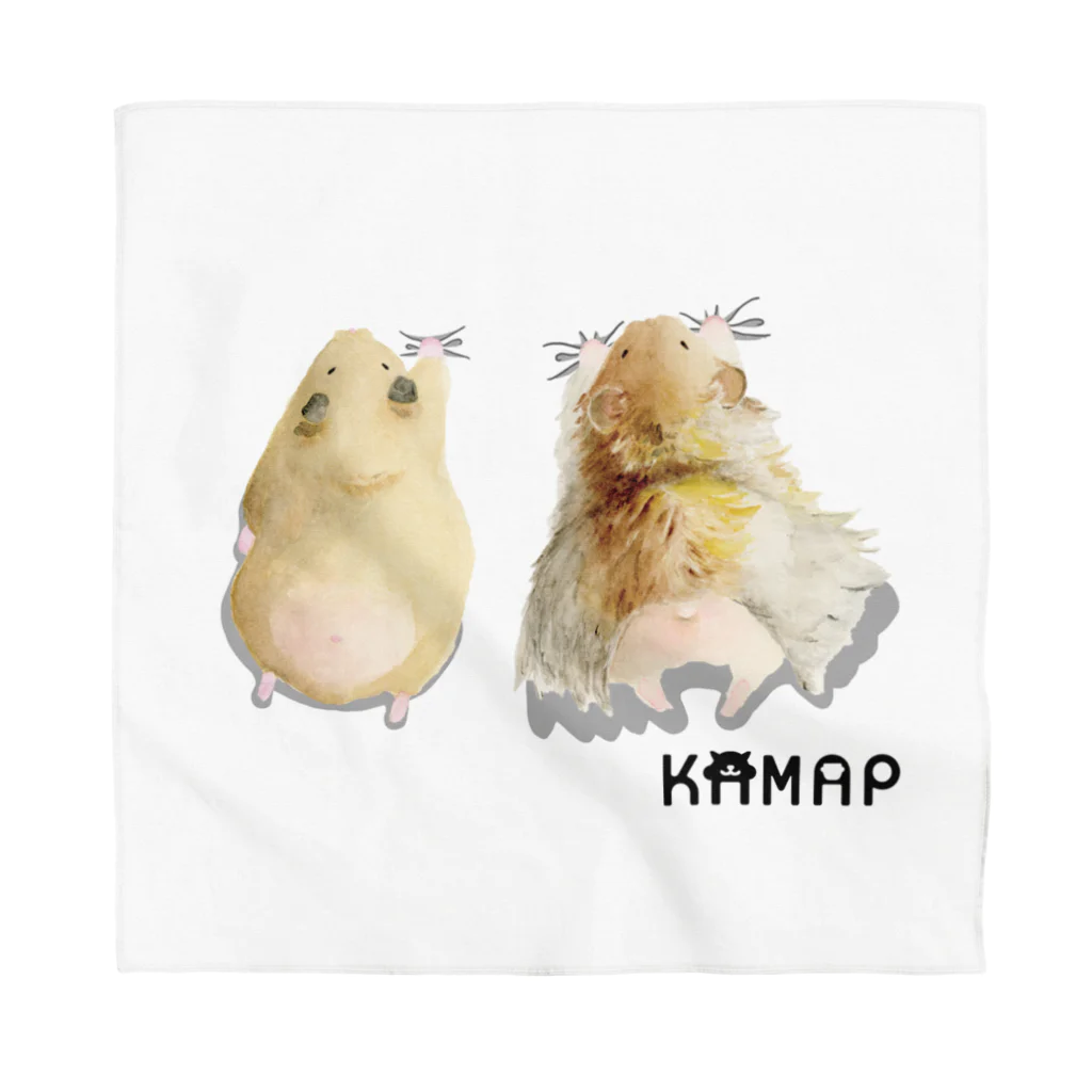 KAMAP ＆ Ricaの【KAMAP】ぎゅっとハムスター兄弟 バンダナ