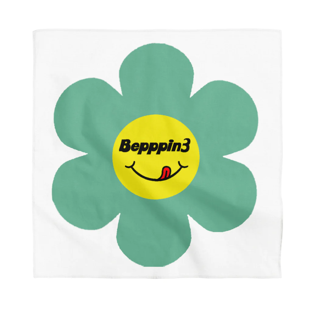 Bepppin3Companyのレトロフラワー★グリーン Bandana