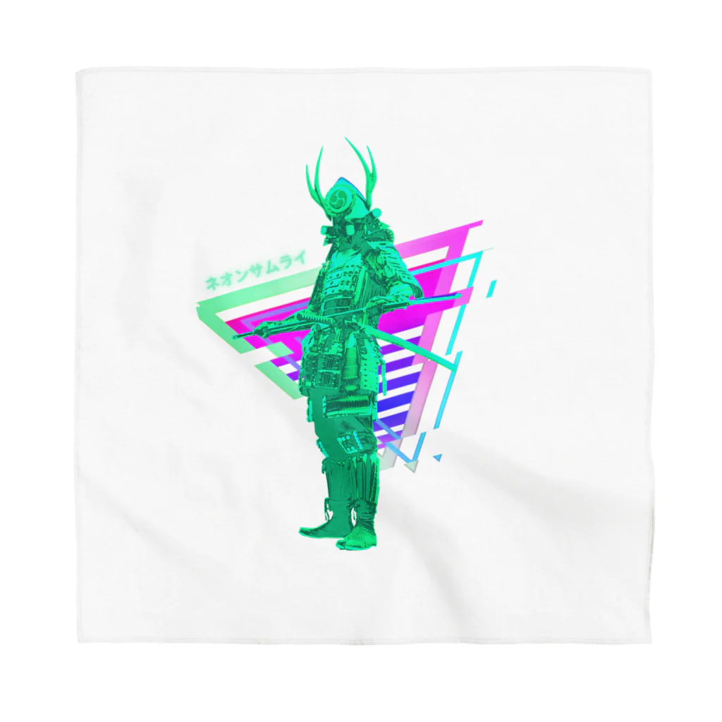 Vibin Designsの 侍武士ヴェイパーウェイヴネオン Bandana