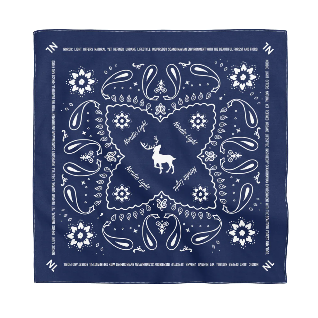 ノルディックライトシューズのバンダナNAVY Bandana