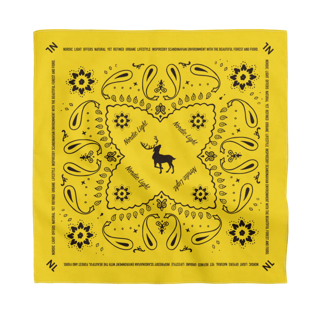 ノルディックライトシューズのバンダナ yellow Bandana