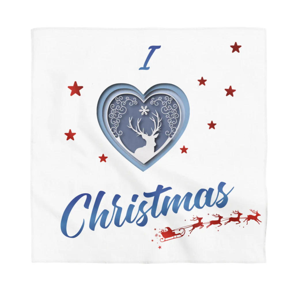 Studio Made in FranceのStudio Made in france 002 I love Christmas バンダナ