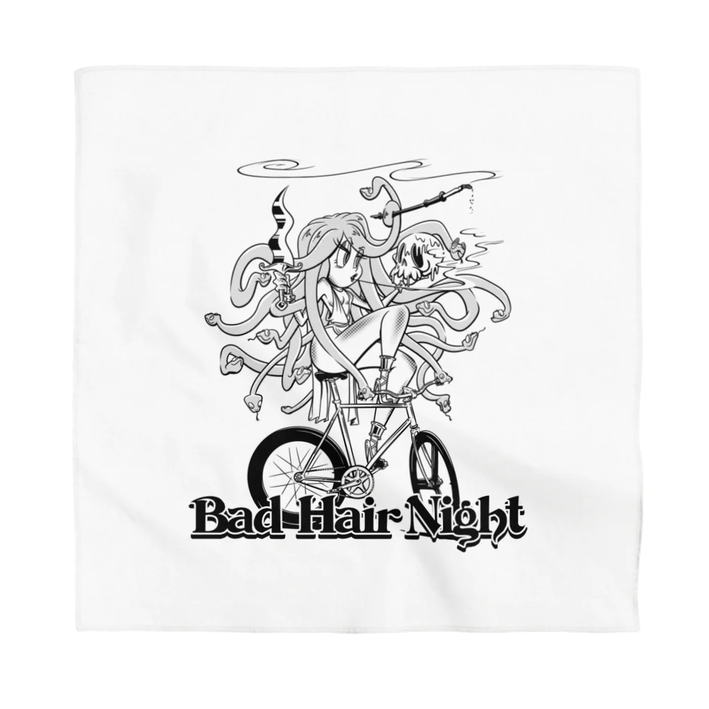 nidan-illustrationの“Bad Hair Night” バンダナ