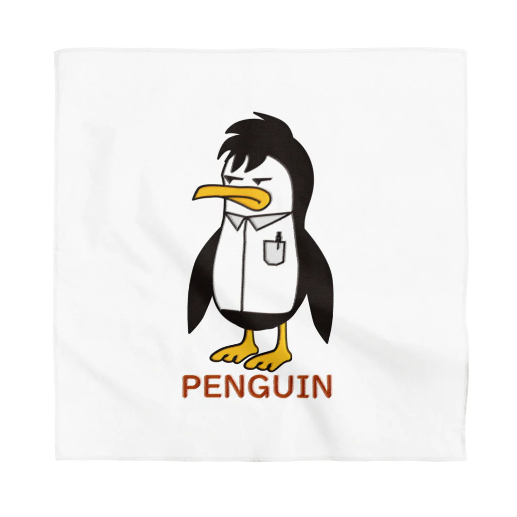 ロゴTシャツのひよこ堂のペンギン PENGUIN フロントプリント バンダナ