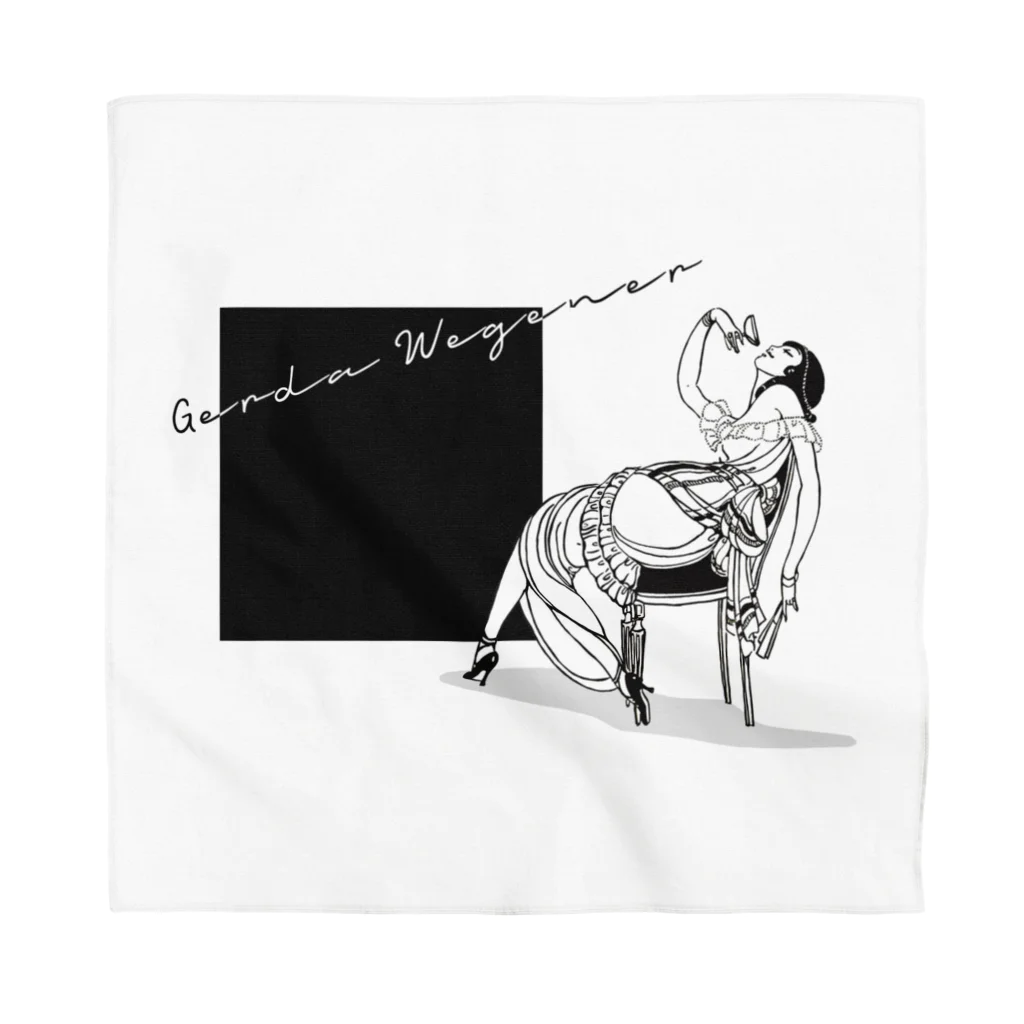 Cordelia　SUZURI分室のGERDA "Black square" Bandana