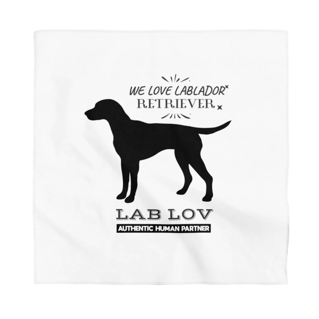 Black Labradors MatterのLAB LOV バンダナ