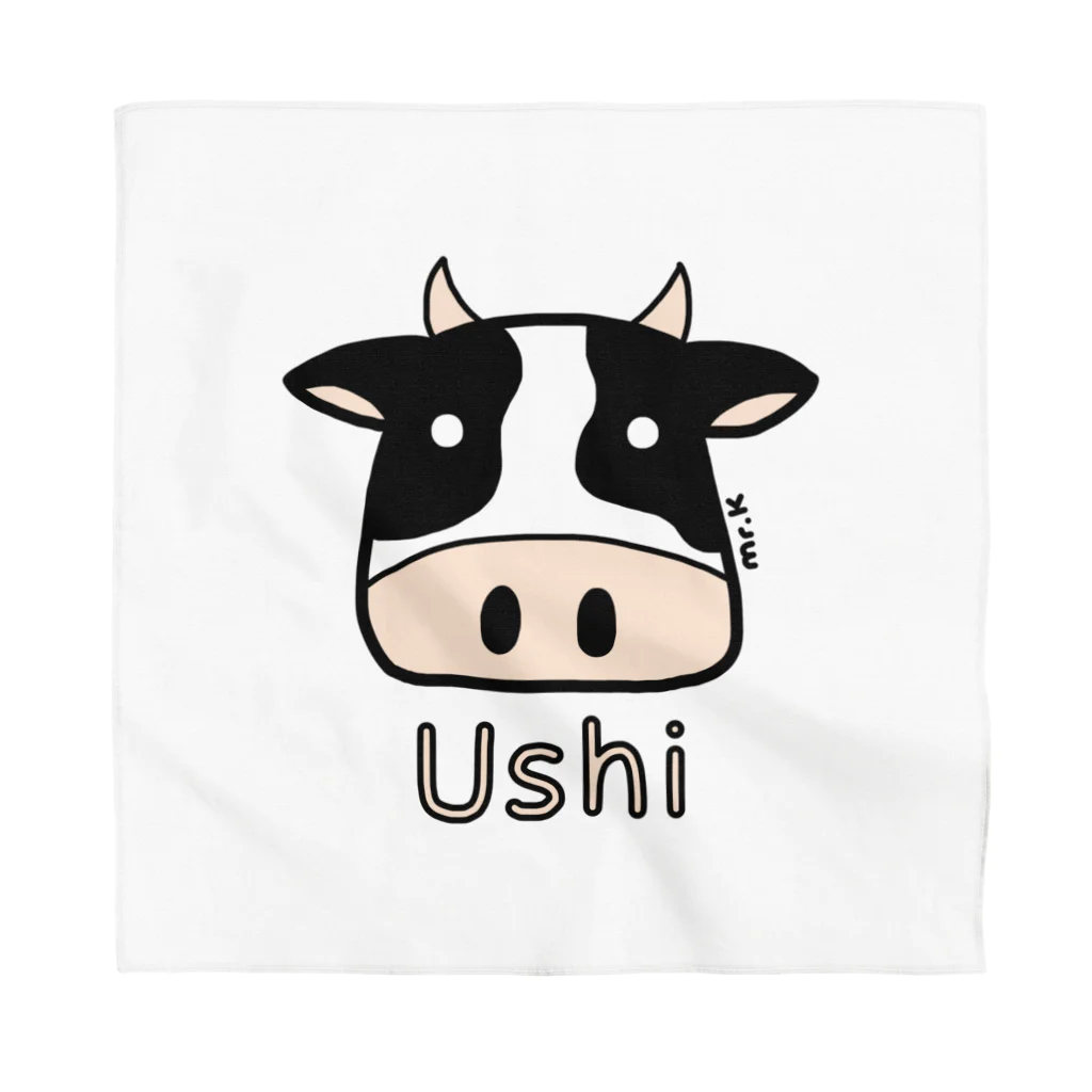 MrKShirtsのUshi (牛) 色デザイン Bandana