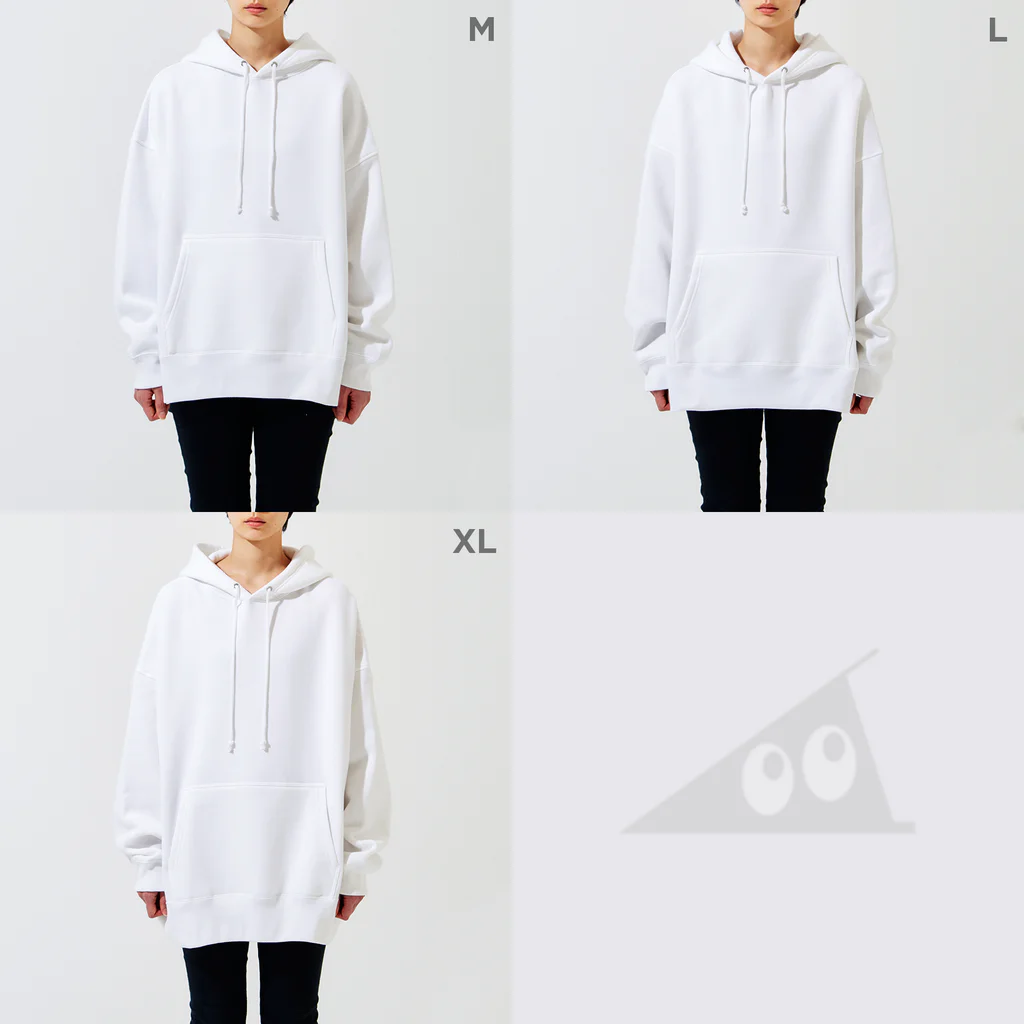 npanpaのんぱんぱ 「ん」ビッグシルエットパーカー　(ロゴ黒2) Big Hoodie :model wear (woman)